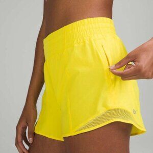 Lululemon Hotty Hot High-Rise 2.5" Lined Short Sonic Yellow